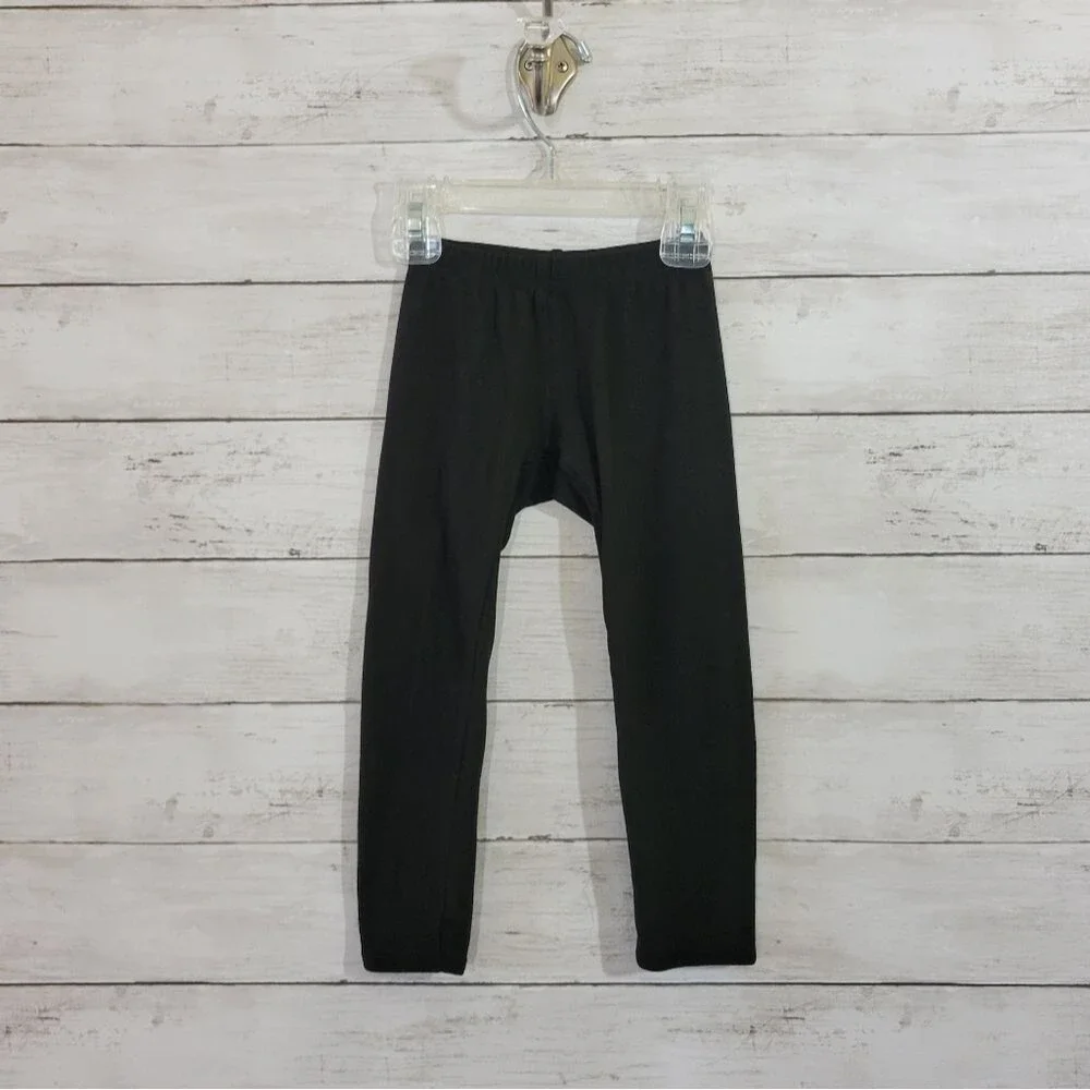 DOT DOT SMILE Baby‎ Girl Solid Black Buttery Soft Leggings Size 2T